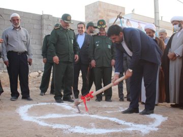 آغاز عملیات احداث ساختمان سپاه دلوار با حضور دکتر عبدالرضا عالی پور بخشدار دلوار