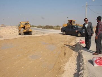 بازدید بخشدار دلوار از بهسازی ورودی روستای چاه تلخ شمالی