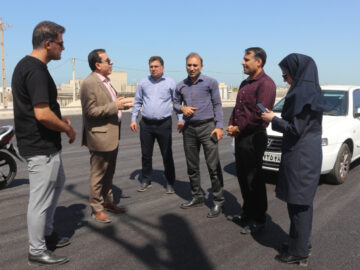 بازدید بخشدار دلوار از بلوار اصلی بندر بوالخیر
