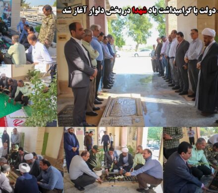 هفته دولت با گرامیداشت یاد شهدا در بخش دلوار آغاز شد